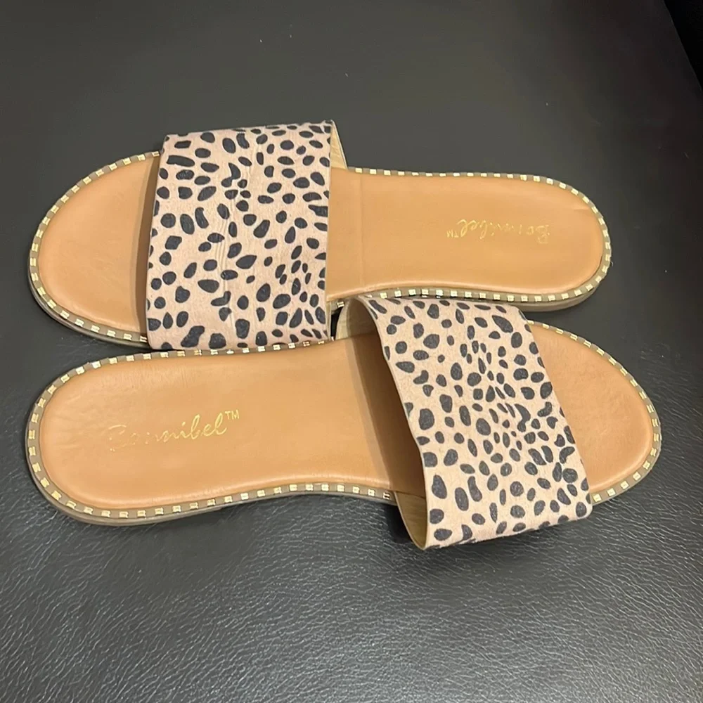 Cheetah Print Slide Sandals